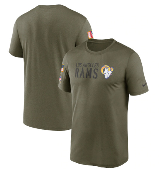 Men's Los Angeles Rams 2022 Olive Salute to Service Legend Team T-Shirt